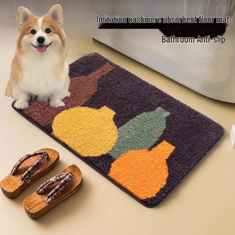 Temu Anti-Slip Bathroom Floor Mat: Water-Absorbing Toilet Door Mat & Washroom Carpet