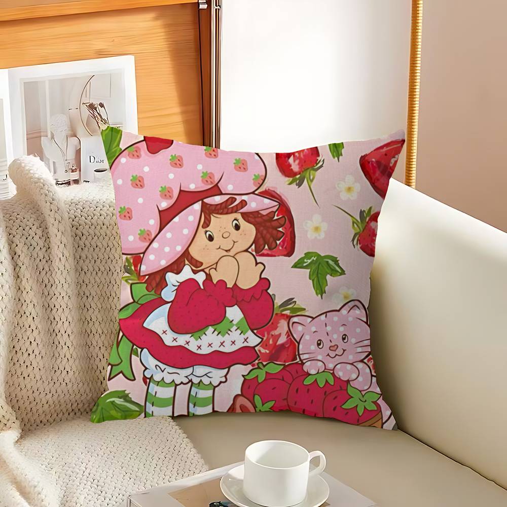 Classic Animation S-Strawberry S-Shortcake Cushion Cover Inches Farmhouse Decor Home Throw Pillow Covers For Couch Decorations