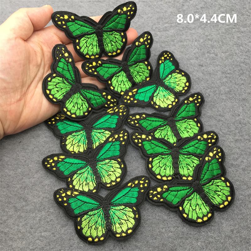 10Pcs Butterfly Patches Applique For Clothing Embroidery Patches On Clothes Diy Ironing Sewing Children Kids Stickers