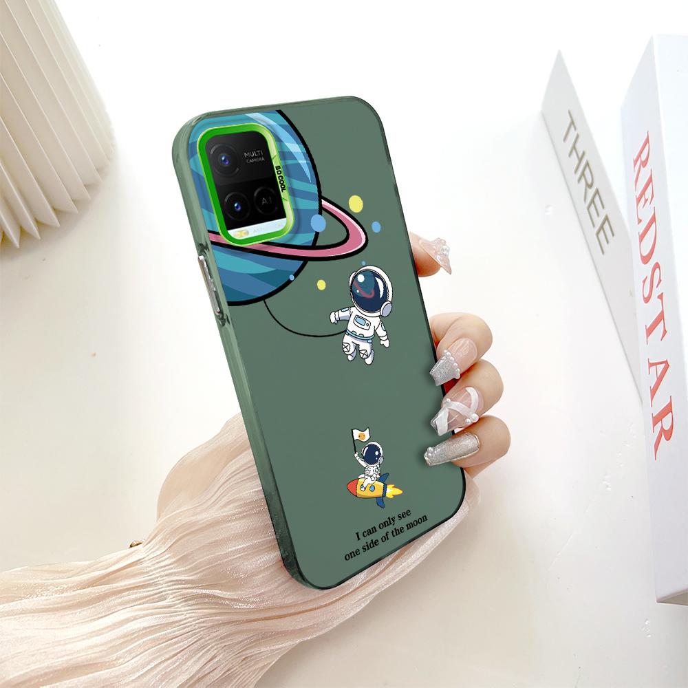 Painted Pattern Colorful Sliver Double Sided Hard Shell Shockproof Anti-fall Phone Casing for Vivo