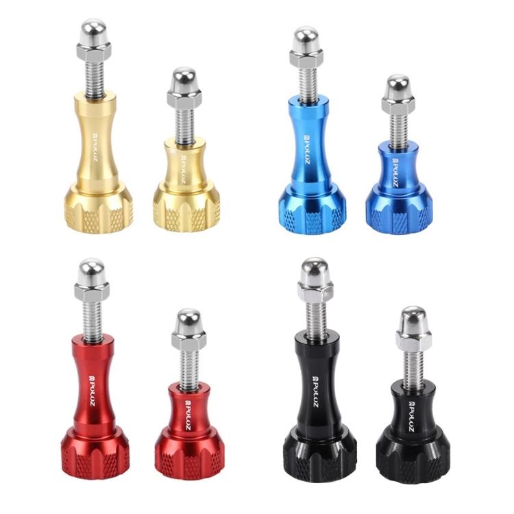 PULUZ CNC Aluminum Thumb Knob Stainless Bolt Nut Screw Set for GoPro, Insta360, DJI and Other Action Cameras