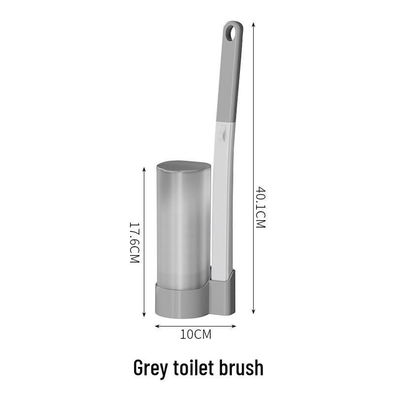 Sterilized Disposable No-Drill Toilet Brush Set for Corner-Free Bathroom Cleaning