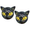 Cat Head Figurine Black Cat Stone Hand-Carved Healing Stone Resin