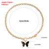 European and American Foreign Trade Jewelry, Simple Black Butterfly Imitation Fritillary Necklace, Temperament Metal Rough Aluminum Chain Sweater 