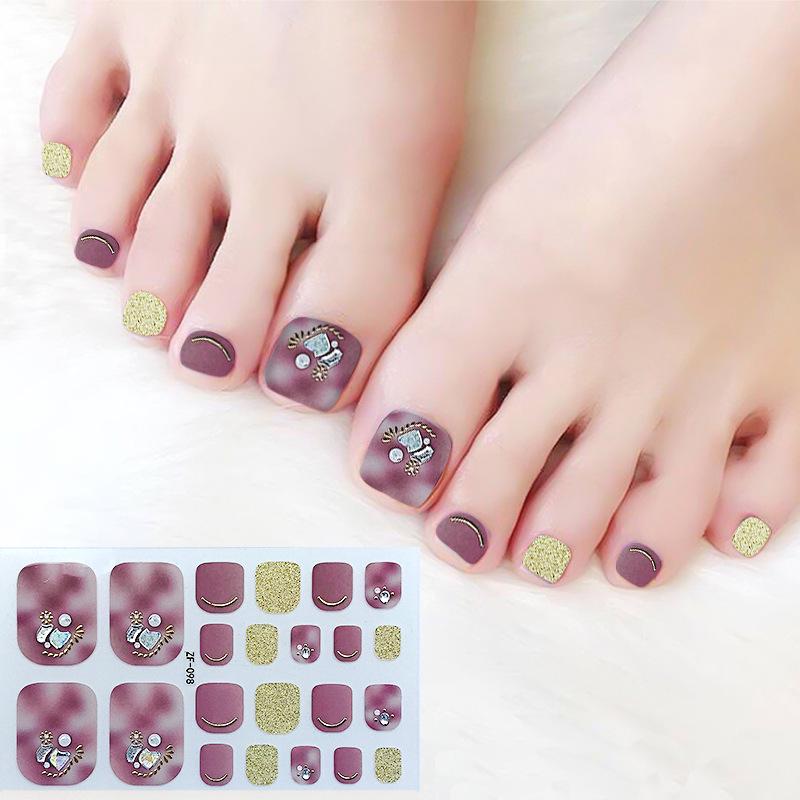 3D Αυτοκόλλητα Νυχιών με Μοτίβο Διαμαντιού: Αδιάβροχο, Μακράς Διάρκειας, Λευκαντικό για Πόδια