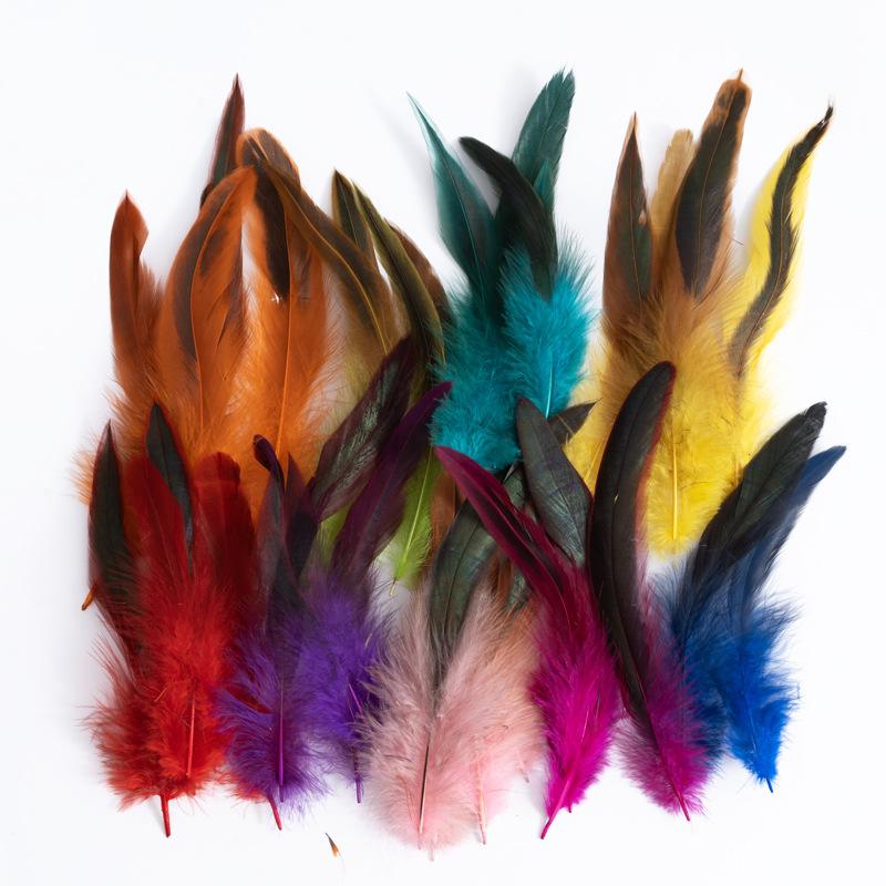 80 Natural Pheasant Feather Decorative Diy Jewelry Hair Accessories Material Cat Stick Toy Accessories