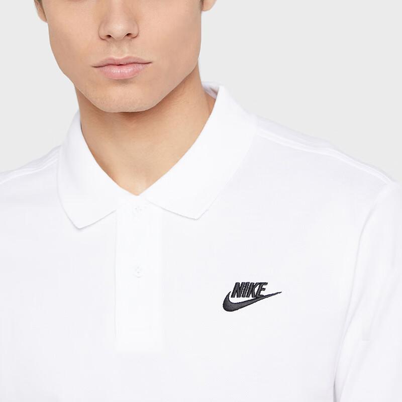 Nike Casual Sports Collared Short Sleeve Polo Shirt Men Tops White CJ4456-100