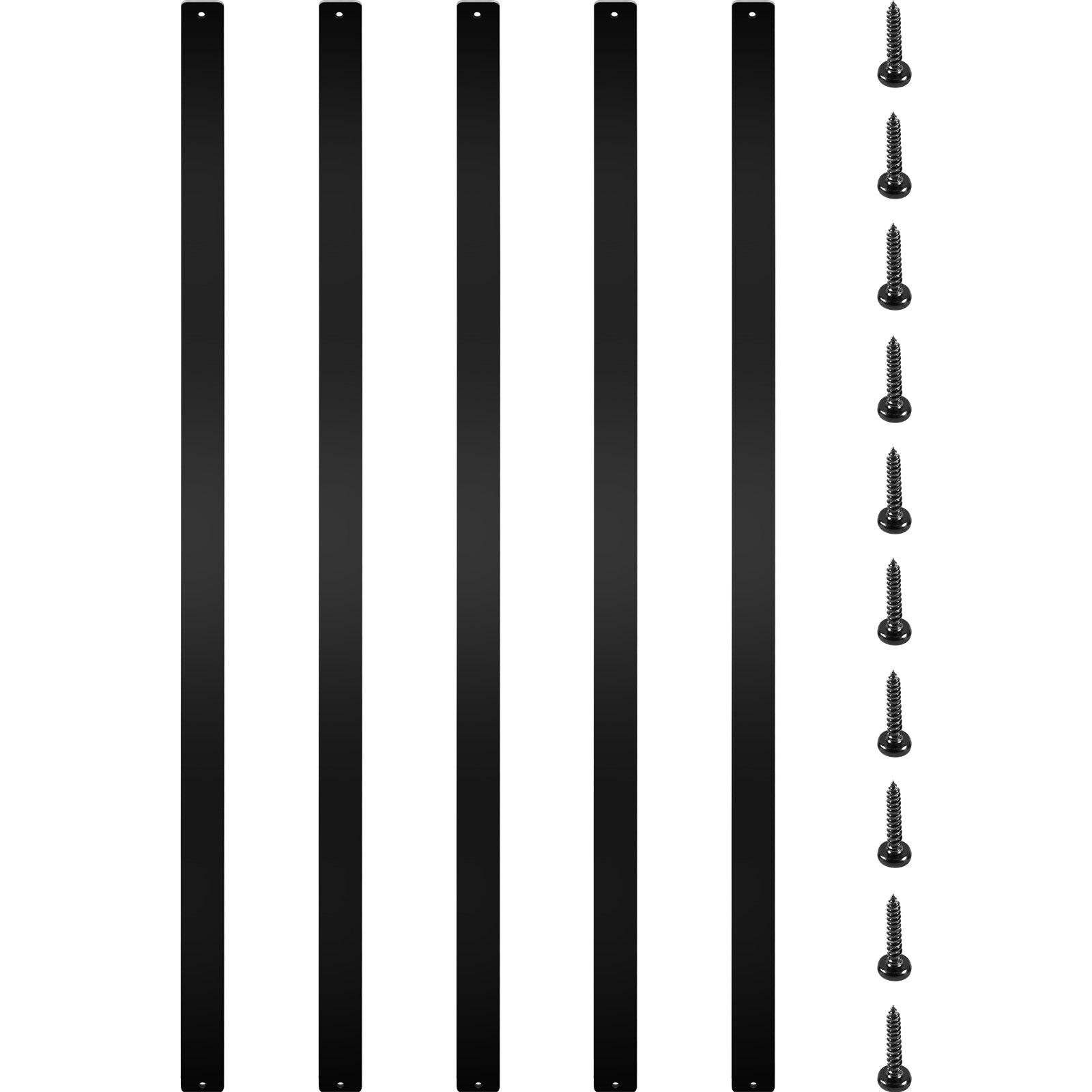 Balustri pentru punte VEVOR, Pachet de 16 Balustri metalici pentru punte, Balustru pentru scară 75 cm x 2,5 cm cu șuruburi
