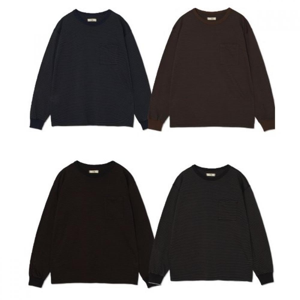 Onset Steady Stripe Long Sleeve brown charcoal/1(95)
