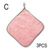 3PCS Kitchen Coral Velvet Dish Towel Rag Non-stick Oil Dish Cloth Double-sided Absorbent Thickening Scouring Pad