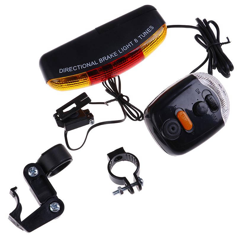 Pisca-pisca versátil para mountain bike + lanterna traseira para bicicleta + buzina