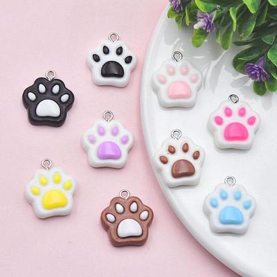 Mini Cute Kitten & Bear Paw Earrings and Pendant Charm DIY Jewelry Accessories