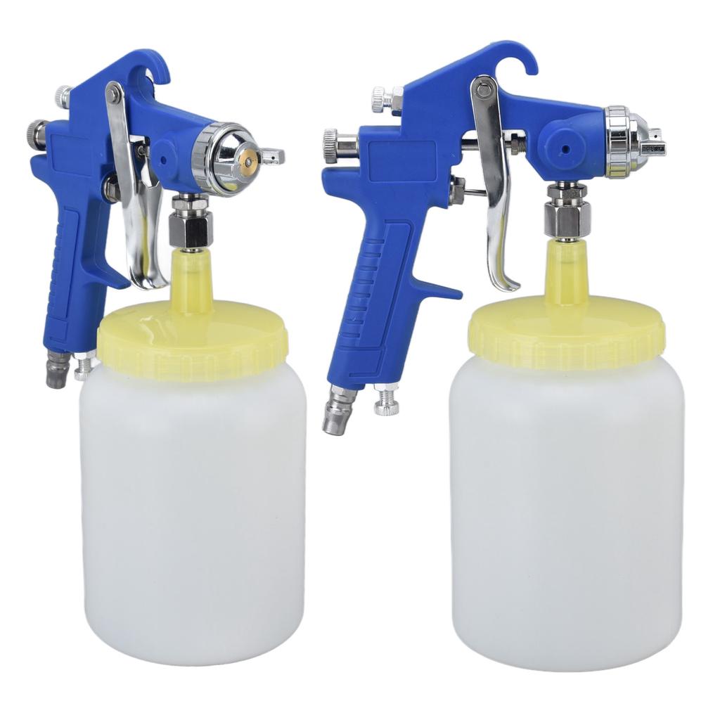 1000ml 3mm Sifon Pnömatik Hava Tabancası Astar Boyama Tabancası Boyama Aleti Mavi