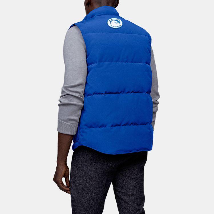 Canada Goose Freestyle Series Duck Down Red Label Solid Waterproof Logo Stand Collar Zipper Lightweight Down Vest Unisex vests Blue 4154MPB-64