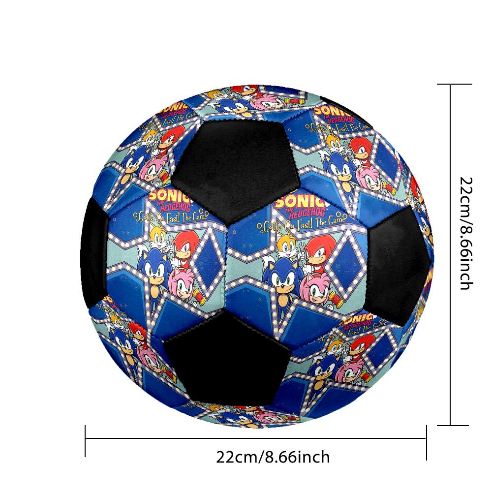 1pc Sonic the Hedgehog Football Soccer Ball Size 5 Indoor Soccer Ball Fashion Colorful Backyard Game -Great For Sports Fans Gift HE41