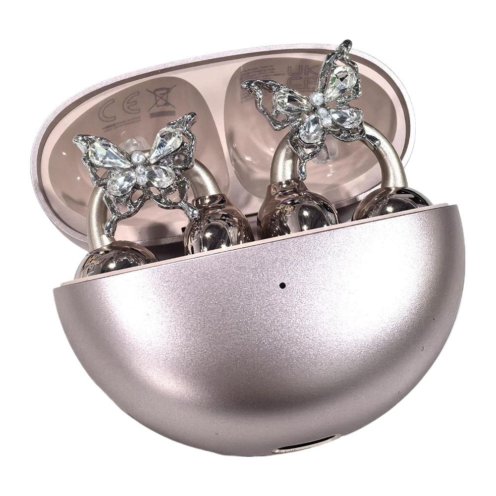 Personalized DIY Bling Ear-Clip Accessories, Zircon Earphone Earbuds Jewelry Clip, Stylish Design, Solves Plain Earphone Lack
