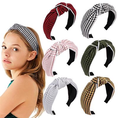 Damen Breites Stirnband Vintage Punktmuster Haarband für Erwachsene Shopping Reise Haarreif Retro Damen Kopfschmuck