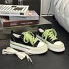 67 Original design heightening canvas shoes women's thick-soled round head white shoes casual heightening round head board shoes