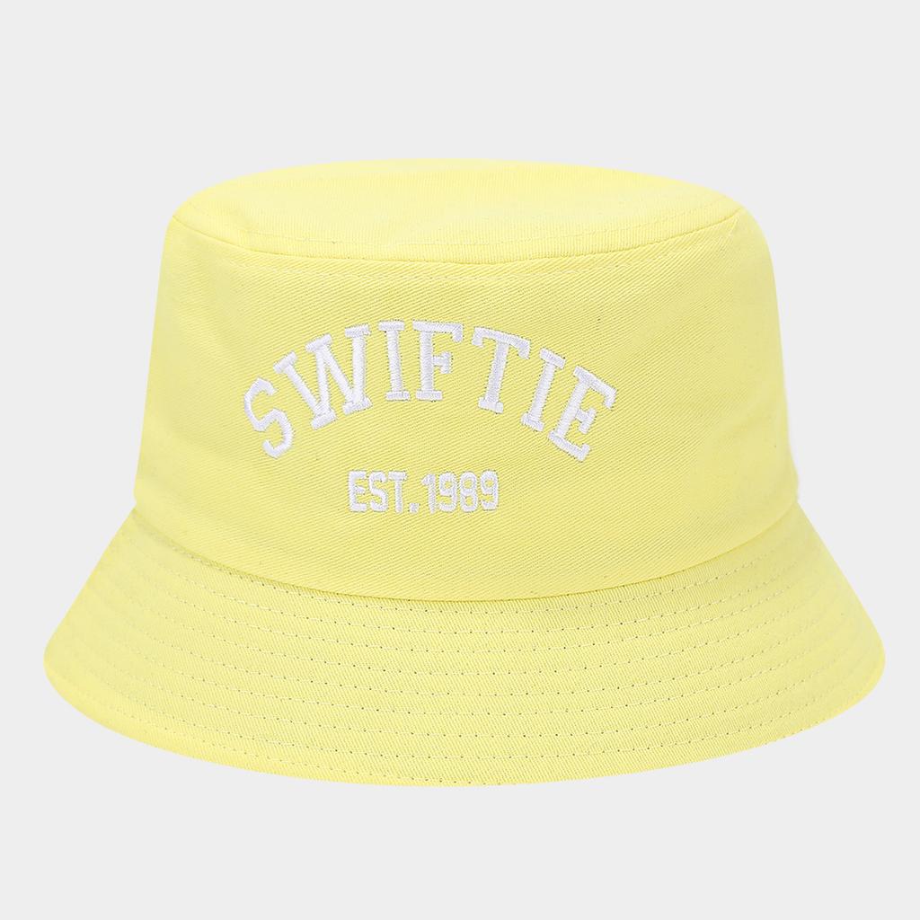 New SWIFTIE embroidered bucket hat trendy summer fashion fans fan hat couple sunscreen basin hat breathable