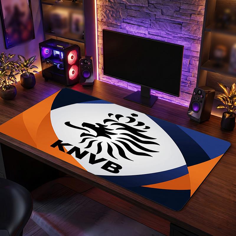 Niederlande Fußballwappen Mauspads, Erweitertes rutschfestes Gummi-Schreibtischunterlage für Gaming, Büro, Laptop, Fan-Geschenk