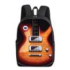 Guitar Printing Single Layer Backpack for Boy and Girls Best Gifts 2D Flat Cartoon School Bags for Children