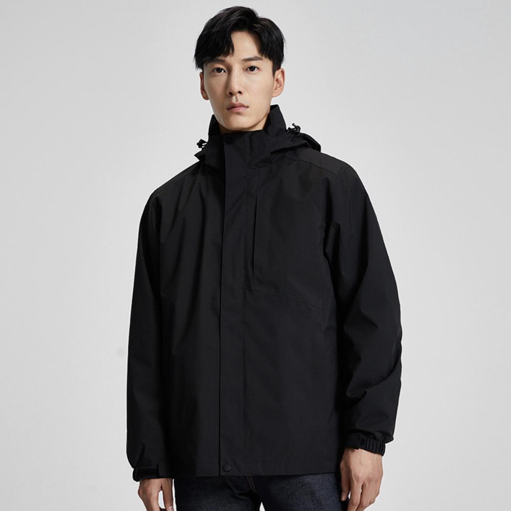 Jacket Women's Windproof Waterproof Removable Fleece Jacket Men's Warm