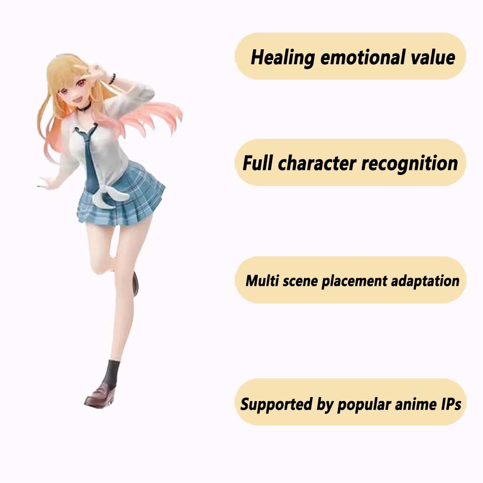 My Dress-Up Darling Marin Figure, Anime School Uniform Style Action Figure, Collectible PVC Model Doll, Desktop Ornament Gift