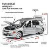 Simulation 1/24 Scale Mitsubishi EV09 Street Version Alloy Car Model Collection Ornament Toy Vehicle Children Boy Gift Miniature