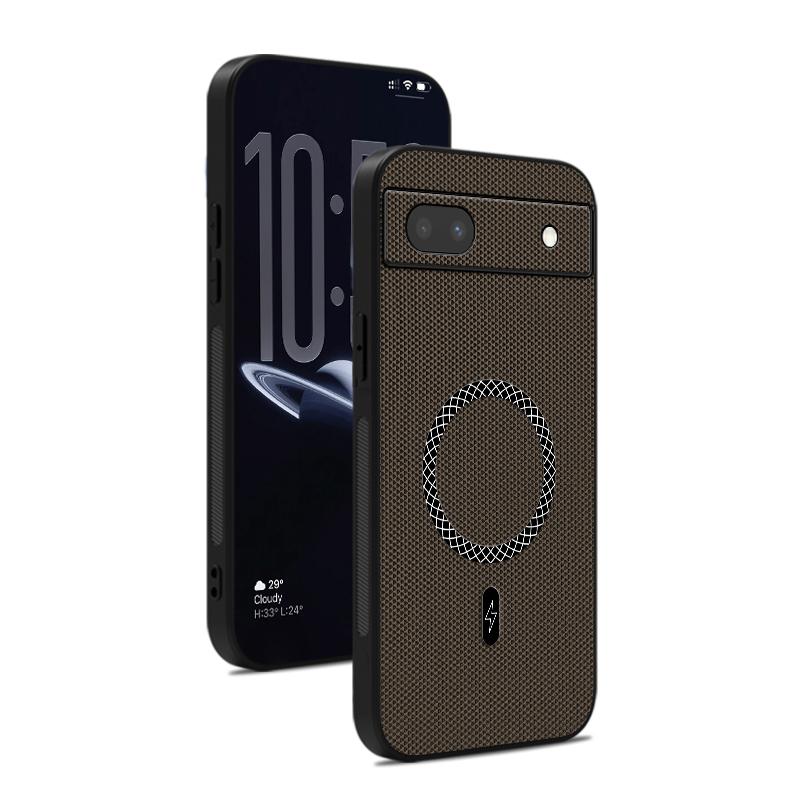 Etui Magnetyczne z Teksturą Skóry 3D z Ładowaniem Bezprzewodowym Odporne na Wstrząsy do Telefonu Google Pixel 6A 7A 8A 5G
