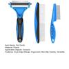 3Pcs/Set Pet Comb Set with Wide Edge, Pet Mat Remover Brush, Double-Sided Stainless Steel Undercoat Rake for Dogs And Cats Grooming