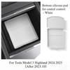 For Tesla Model 3 Y Juniper Highland 2025 Center Console Armrest Storage Box Stowing Tidying Lower Bottom Mat Organizer Tray Pad