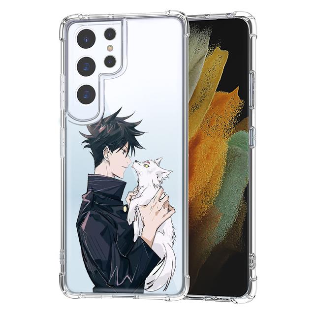Transparent Phone Case For Samsung S10 S20 Fe S21 S22 S8 S9 Plus S21ultra S22ultra Japan Anime Jujutsu Kaisen Shockproof Cover