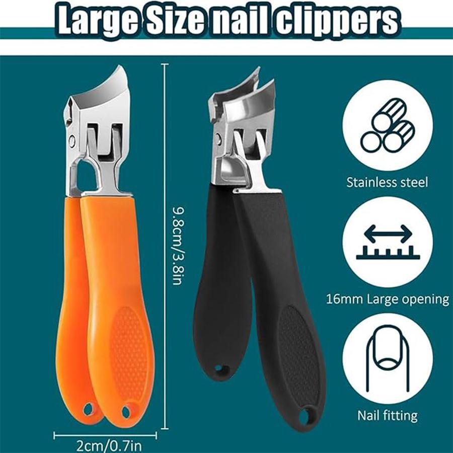 High quality stainless steel nail clipper - heavy-duty, curved, concave blade, suitable for large openings of thick nails