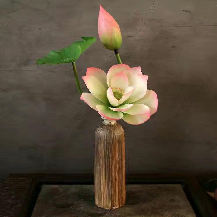

New Lotus PU Artificial Flowers for TV Cabinet, Buddhist Hall, Living Room, or Home Temple Decorations