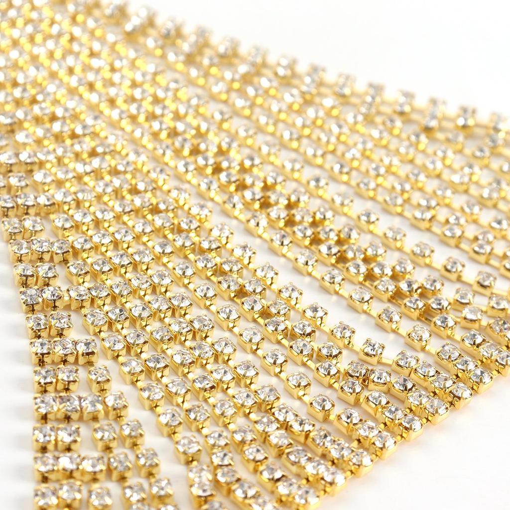 Rhinestone Tassel Bikini Bra Body Chain - Women's Nightclub Fashion