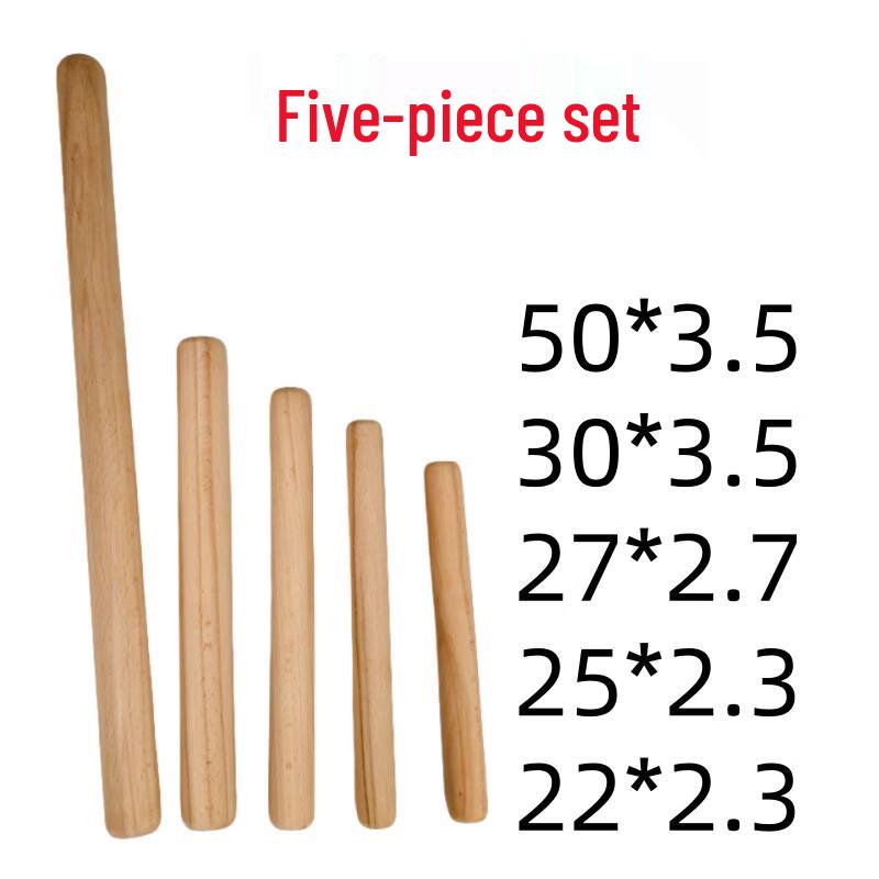 Zhaoran Solid Beech Wood Rolling Pin Set