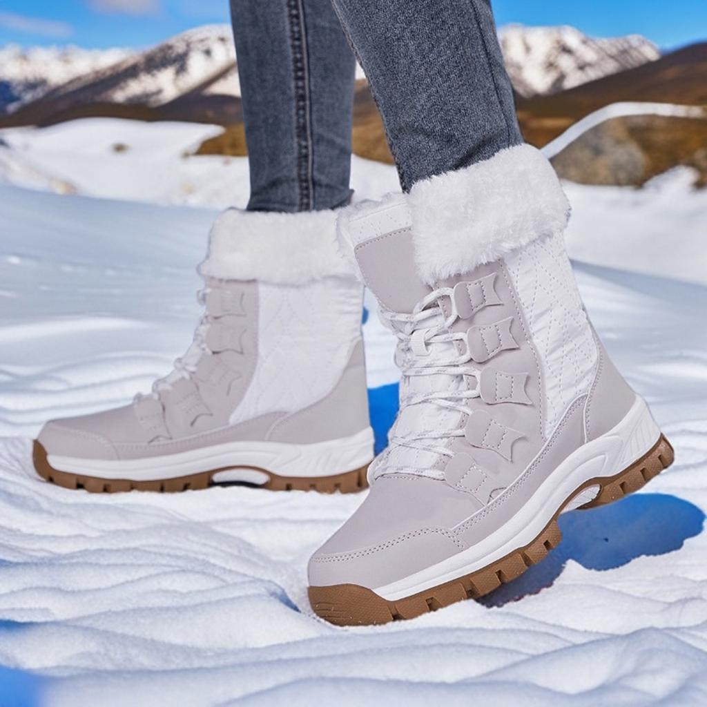 Women's Winter Boots Fleece Lined Comfortable Thickened Outdoor Ski Boots Men's Cold Weather Boots Boots Women Work