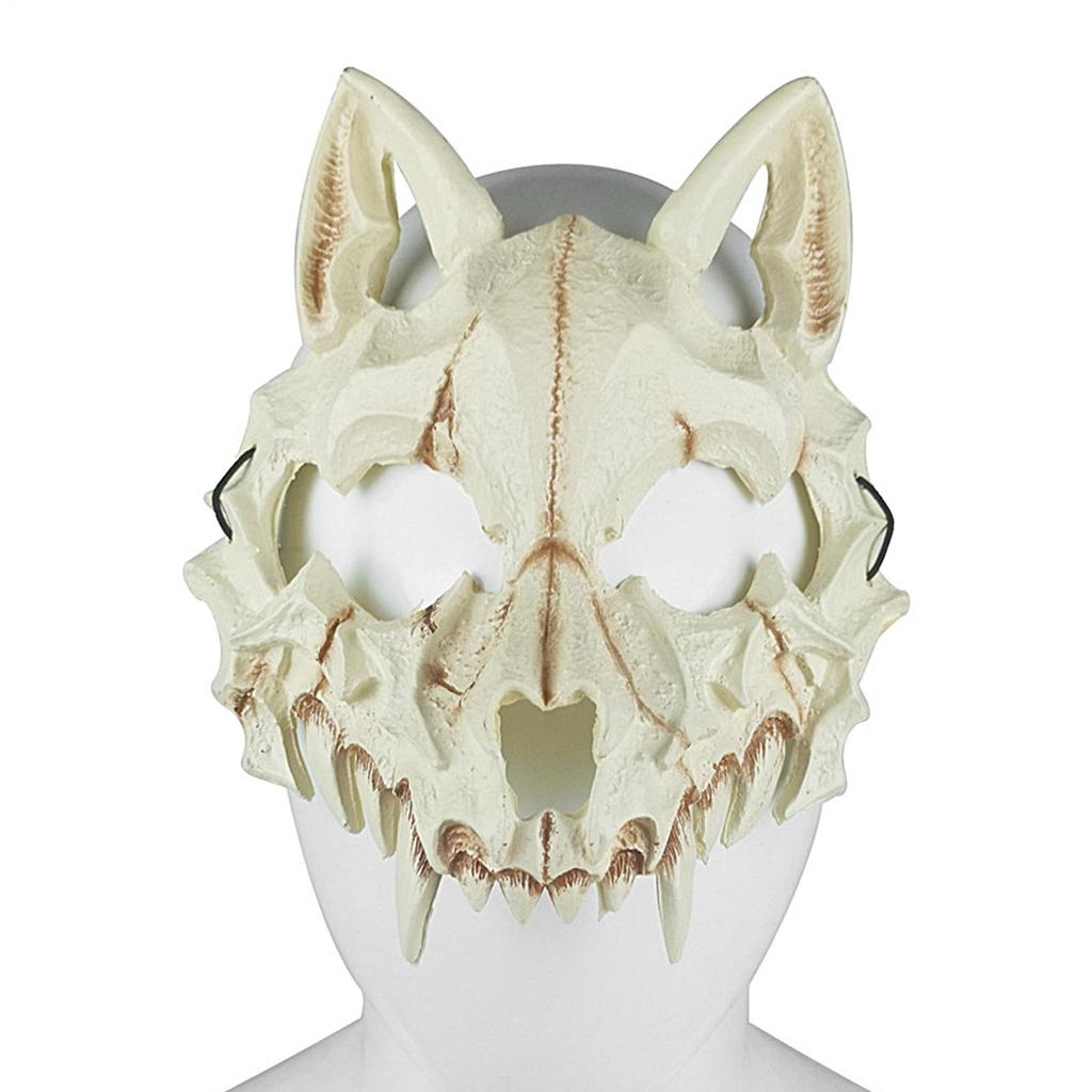 Wolf Skull Masque Realistic Spooky Headgear Horror Halloween Cosplay Props For Kids Adults Holiday School Festivals Haunted
