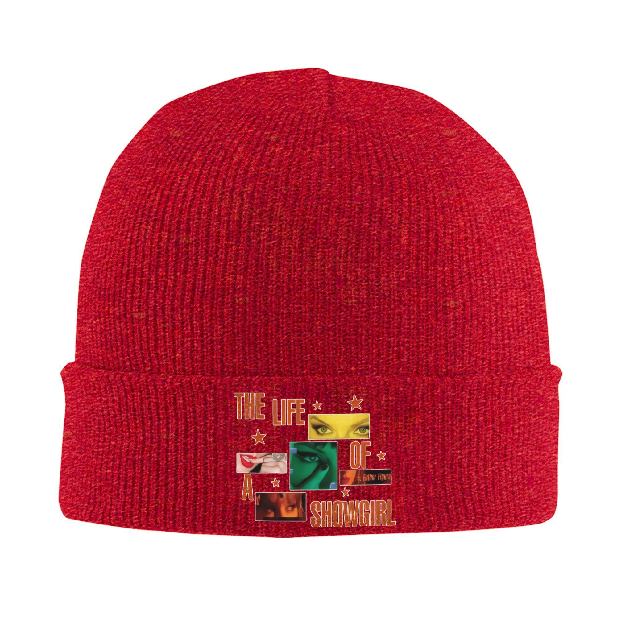 

The Life of A Showgirl Slouchy Beanie Knit Skull Cap For Unisex Women New Album Winter Knitted Beanies Caps One Size