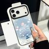 Blue Line Chirstmas Tree Design Shockproof Case for iPhone 17 16 15 14 Pro Max 13 Air - Flexible TPU Cover with Leather Texture