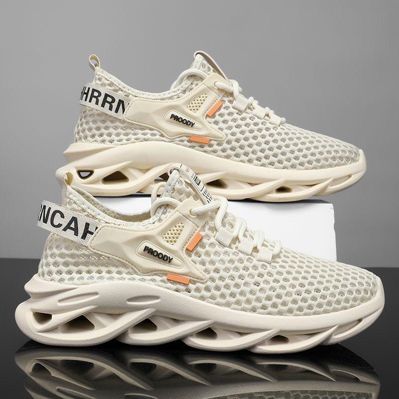 

2025 summer new daily running sports lace-up trendy men s shoes large mesh mesh breathable low-top sports mesh shoes 39