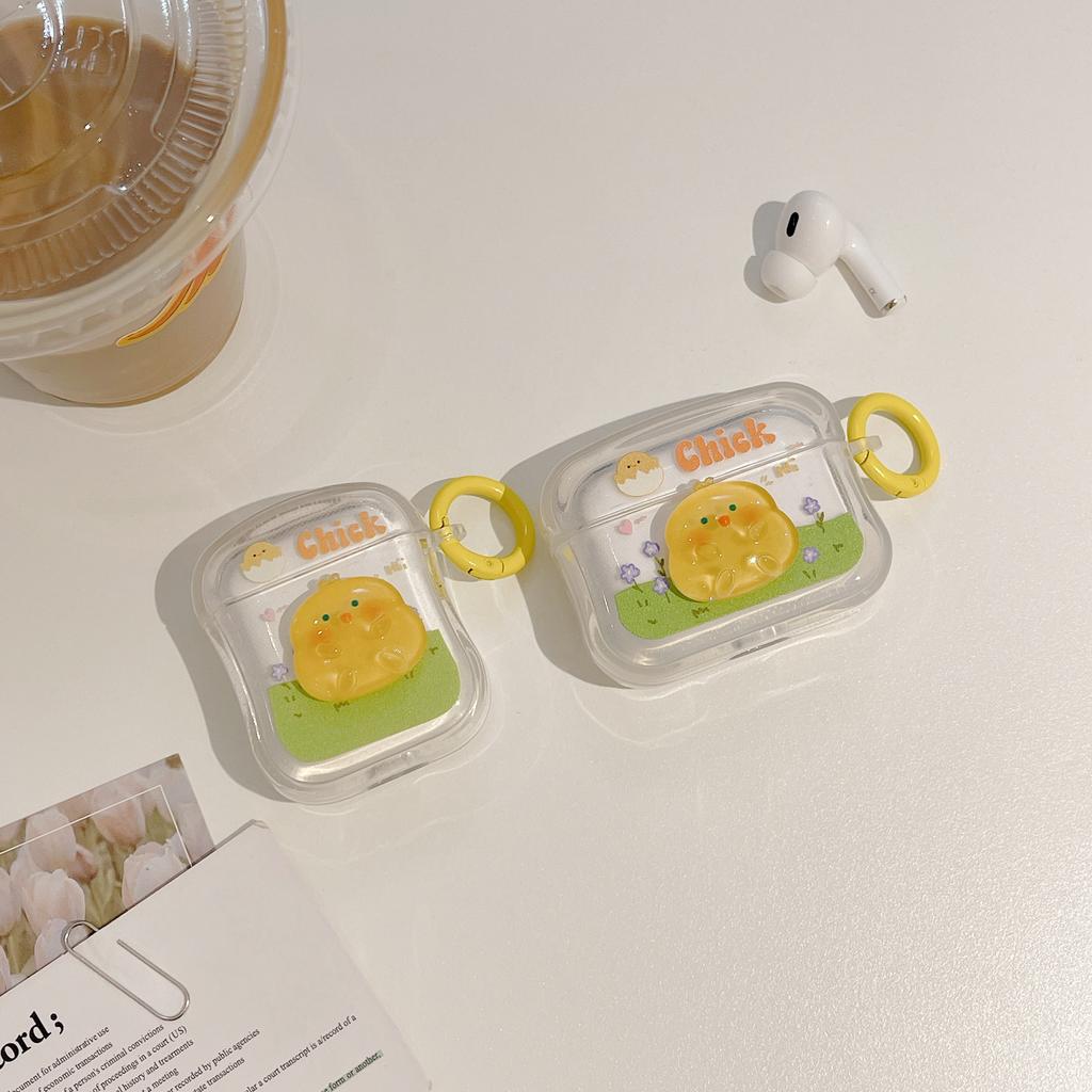 Cute Chick Cartoon Nárazuvzdorné pouzdro na sluchátka pro Airpod 3 1 2 Bezdrátové Bluetooth nabíjecí box pro Apple Air Pods Pro 2nd Cover