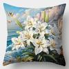 Ocean & Floral Fantasy PillowcasesLiving Room Sofa Cushion Cover, Soft and Comfortable, Bedroom Room Decoration