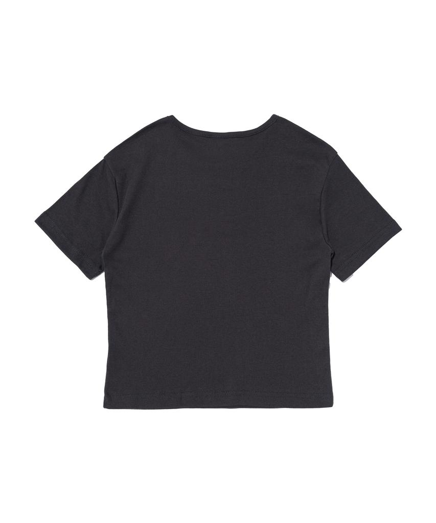 OUNDERR 3D Logo Crop Short Sleeve T-Shirt (Charcoal)