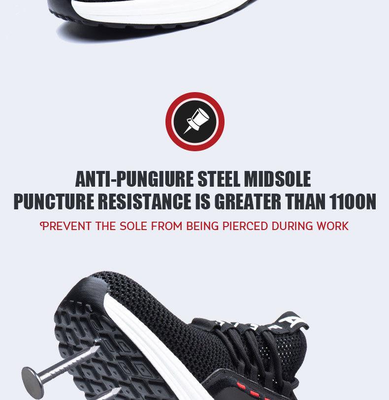 Men's Breathable Summer Work Shoes – Lightweight, Anti-Smash, Anti-Puncture, Wear-Resistant, Non-Slip Safety Footwear