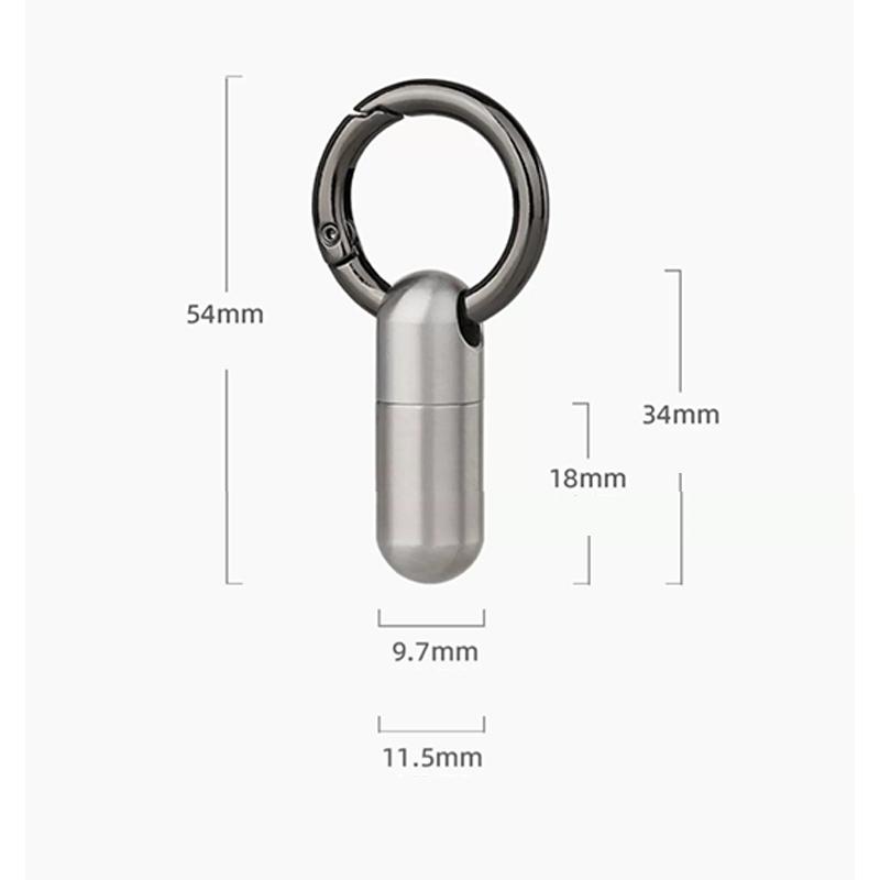 Mini Stainless Steel Sealed Capsule Waterproof Pill Box Camping Firstaid Pendant Travel Outdoor Portable Pill Case
