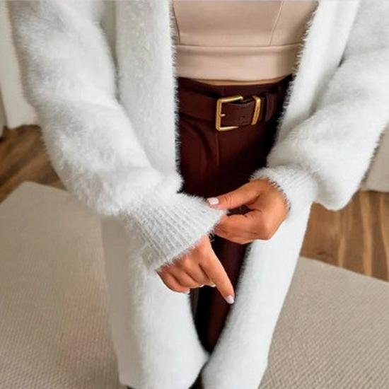 2025 Trendiger Damen Flauschiger Cardigan Pullover: Locker, Vielseitig und Stilvoll für Herbst/Winter Europäische und Amerikanische Mode