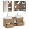 Bathroom Furniture Set 5 Pcs Artisan Oak Engineered Wood and Glass