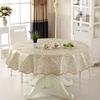 New 150cm Cushion Waterproof Round Flower Tablecloth Washable Oil Resistant Tea Cloth Hotel Restaurant