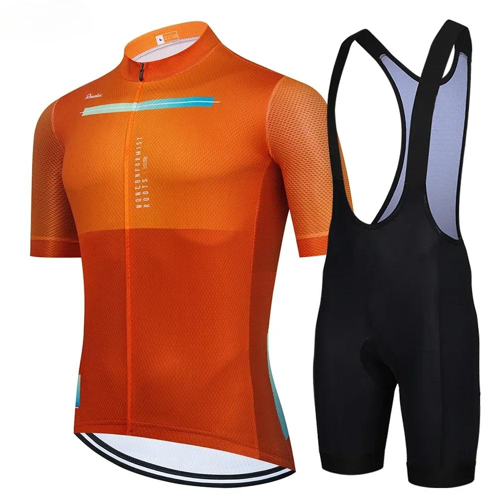 

Clothing Road Bike Jersey Set for Man, Cycling Clothing, Team Clothes, Short Sleeve Uniform, Triathlon Skinsuit, Summer L
